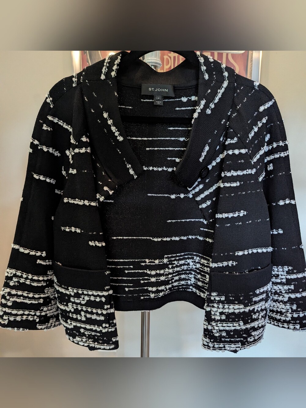 $150 St. John Size 6 Texturized Bouclé Knit Cardigan Jacket EUC Archive 2009